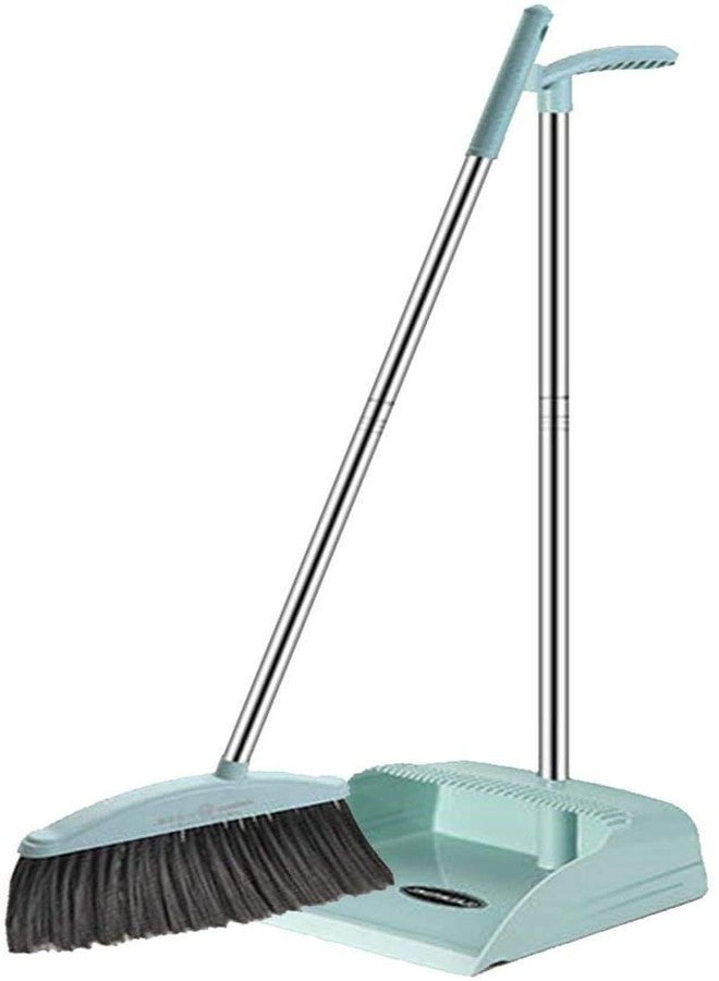 TRADY Long Handled Broom Brush and Dustpan (Pattern no.2) - Image 1